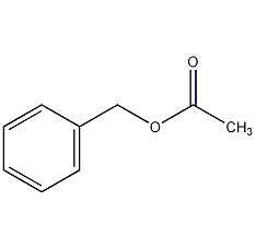 Structural formula of benzyl acetate