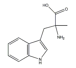 α-methyl-DL-tryptophan structural formula