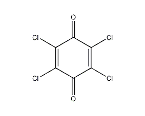 Structural formula of tetrachloro-p-benzoquinone