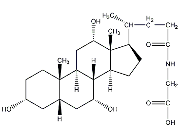 Glycinolithocholic acid structural formula