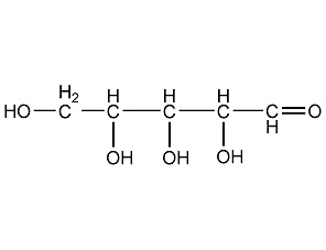 L-(+)-arabinose structural formula