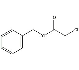 Structural formula of benzyl chloroacetate