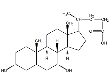 Chenodeoxycholic acid structural formula