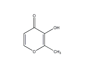 3-hydroxy-2-methyl-4-pyrone structural formula