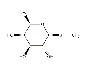 Methyl-1-thio-β-D-galactopyranoside structural formula