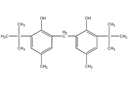 2,2'-methylenebis(6-tert-butyl-4-methylphenol)  Structural formula