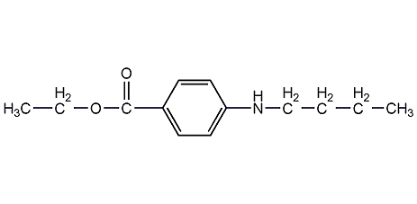 4-(butylamino)benzoic acid ethyl ester structural formula