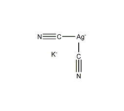 Structure formula of potassium silver cyanide