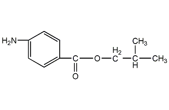 Isobutyl 4-aminobenzoic acid structural formula
