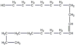 Trans-9-octadecenol structural formula
