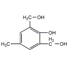 2,6-Bis(hydroxymethyl)p-cresol structural formula
