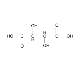 L-(+)-tartaric acid structural formula