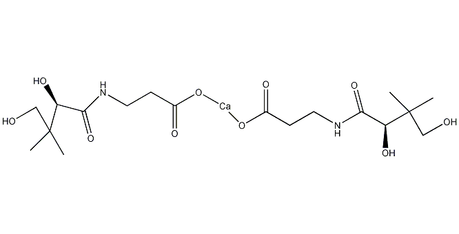 (+)-calcium pantothenate structural formula