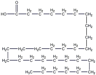 Structural formula of melic acid