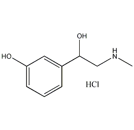 DL-phenylephrine hydrochloride structural formula