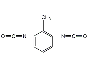 2,6-Tolyl diisocyanate structural formula