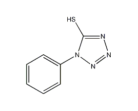 5-mercapto-1-phenyl-tetrazole structural formula