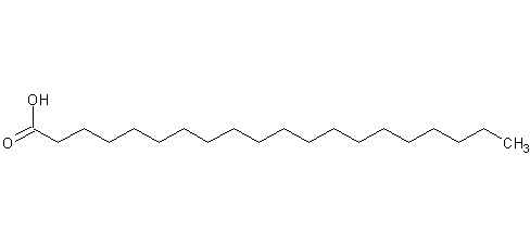 Eicosanoic acid structural formula