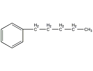 1-phenylpentane structural formula