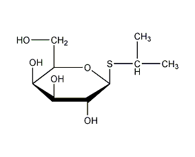 Isopropyl-β-D-thiogalactopyranoside structural formula
