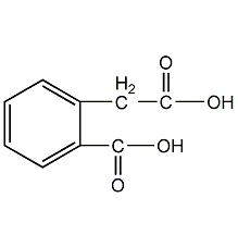 Structural formula of o-carboxyphenylacetic acid