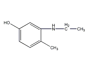 3-ethylamino-4-methylphenol structural formula