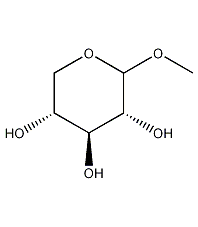 Methyl-α-D-xylopyranose structural formula
