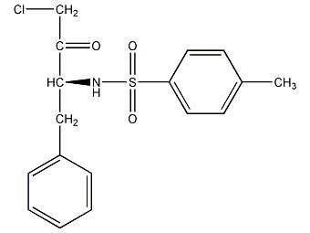 Structural formula of p-toluenesulfonyl-L-phenylalanine chloromethyl ketone