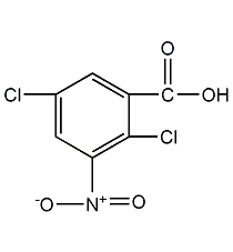 2,5-Dichloro-3-nitrobenzoic acid structural formula