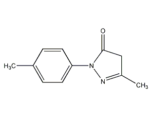 3-methyl-1-(p-tolyl)-5-pyrazolinone structural formula