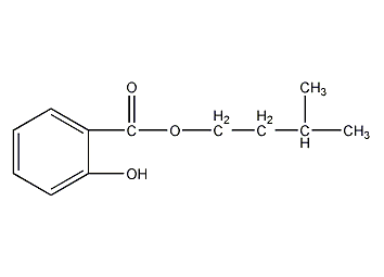 Isoamyl salicylate structural formula