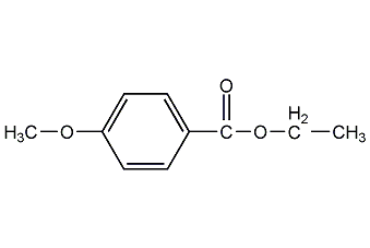 Structural formula of ethyl p-methoxybenzoate