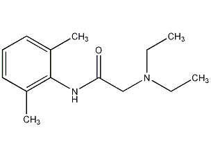 Lidocaine structural formula