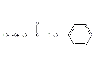 Structural formula of benzyl dodecanoate