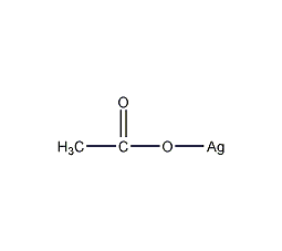 Structure formula of anhydrous silver acetate