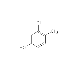 3-chloro-4-methylphenol structural formula