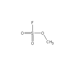 Structural formula of methyl fluorosulfonate
