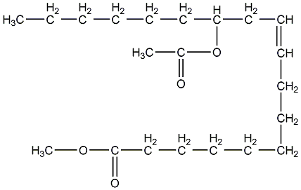 Acetyl castor oil methyl ester structural formula