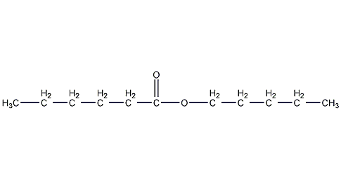 Amyl hexanoate structural formula