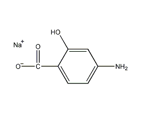 Sodium 4-aminosalicylate structural formula