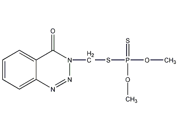 Structural formula of azinphos-methyl