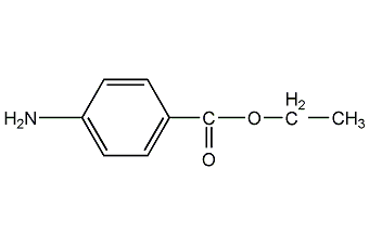 Ethyl para-aminobenzoate structural formula