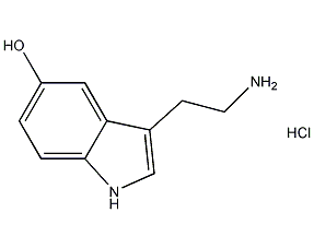 5-hydroxytryptamine hydrochloride structural formula