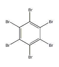 Hexabromobenzene structural formula