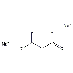 Structural formula of malonic acid disodium salt