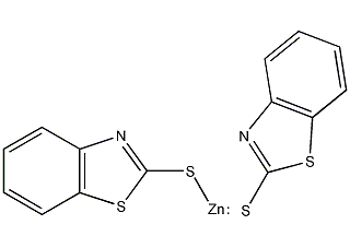 2-Mercaptobenzothiazole zinc salt structural formula