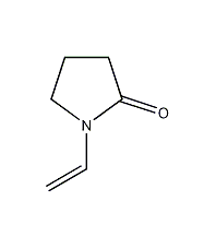 Structural formula of vinyl-2-pyrrolidone