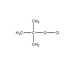 Structural formula of tert-butyl hypochlorite