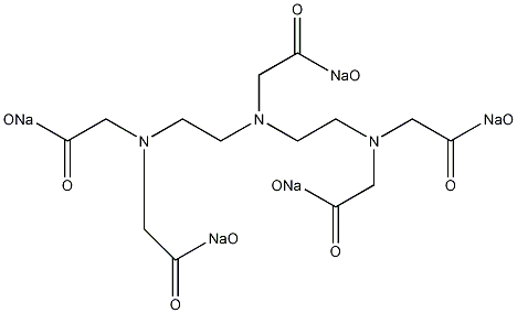 Structural formula of pentasodium diethylene triamine pentaacetate