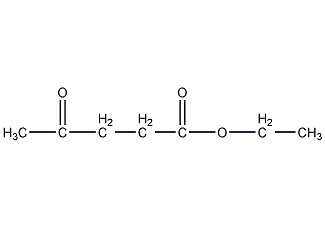 Structural formula of ethyl levulinate
